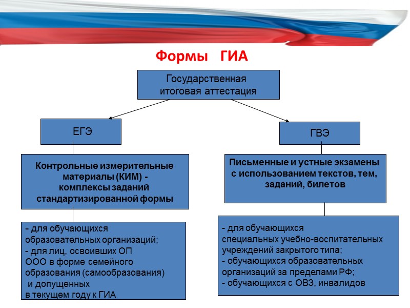 Формы   ГИА  ЕГЭ ГВЭ Государственная  итоговая аттестация  Контрольные измерительные